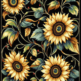 Ultra Soft Area Rug, Non Slip, Stain Resistant, Washable Area Rugs for Living Room, Bedroom, Rustic Graphic Flower Arrangement(Black)