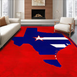 Ultra Soft Area Rug, Non Slip, Stain Resistant, Washable Area Rugs for Living Room, Bedroom, Vibrant Cultural Outline Motif(Red)