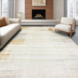 Ultra Soft Area Rug, Non Slip, Stain Resistant, Washable Area Rugs for Living Room, Bedroom, Contemporary Beige Distressed Area With Artistic Faded(Beige)