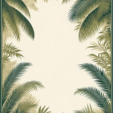 Contemporary Green Flourish(Beige)