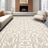 Ultra Soft Area Rug, Non Slip, Stain Resistant, Washable Area Rugs for Living Room, Bedroom, Elegant Lantern Beige Entry Mat Geometric Patterned Door(Beige)