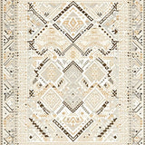 Transitional Pastel Toned Medallion Style(Beige)