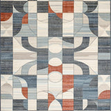 Ultra Soft Area Rug, Non Slip, Stain Resistant, Washable Area Rugs for Living Room, Bedroom, Vintage Non Slip Abstract Print Area(Gray)