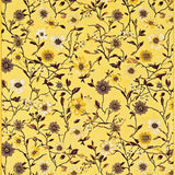 Ultra Soft Area Rug, Non Slip, Stain Resistant, Washable Area Rugs for Living Room, Bedroom, Trendy Minimalist Floral Display(Yellow)