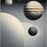 Celestial Earth Moon Motif(Gray)