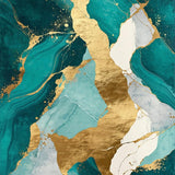Luxurious Abstract Gold Swirl(Green)
