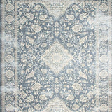 Ultra Soft Area Rug, Non Slip, Stain Resistant, Washable Area Rugs for Living Room, Bedroom, Elegant Natural Gray Damask Motif(Gray)