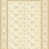 Ultra Soft Area Rug, Non Slip, Stain Resistant, Washable Area Rugs for Living Room, Bedroom, Charming Earthy Floral Aesthetic(Ivory)