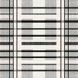 Ultra Soft Area Rug, Non Slip, Stain Resistant, Washable Area Rugs for Living Room, Bedroom, Modern Abstract Linear Weave Rug Featuring Black and White Intersecting Stripes(Gray)