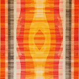 Ultra Soft Area Rug, Non Slip, Stain Resistant, Washable Area Rugs for Living Room, Bedroom, Rustic Textured Organic Lines(Orange)