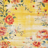 Ultra Soft Area Rug, Non Slip, Stain Resistant, Washable Area Rugs for Living Room, Bedroom, Elegant Warm Tones Floral Design(Yellow)