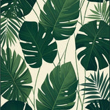 Vibrant Green Botanical Motif(Green)