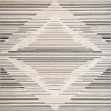 Ultra Soft Area Rug, Non Slip, Stain Resistant, Washable Area Rugs for Living Room, Bedroom, Chic Minimalist Geometric Motif(Beige)
