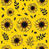 Ultra Soft Area Rug, Non Slip, Stain Resistant, Washable Area Rugs for Living Room, Bedroom, Rustic Sunflower Motif Delight(Yellow)