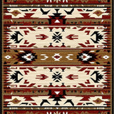 Ultra Soft Area Rug, Non Slip, Stain Resistant, Washable Area Rugs for Living Room, Bedroom, Native American Inspired Design(Brown)