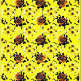 Ultra Soft Area Rug, Non Slip, Stain Resistant, Washable Area Rugs for Living Room, Bedroom, Charming Earthy Floral Arrangement(Yellow)