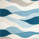 Ultra Soft Area Rug, Non Slip, Stain Resistant, Washable Area Rugs for Living Room, Bedroom, Marbella Collection Area Coastal Beige Inspired(Blue)