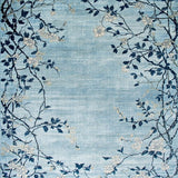 Ultra Soft Area Rug, Non Slip, Stain Resistant, Washable Area Rugs for Living Room, Bedroom, Rustic Blue Tiled Motif(Blue)