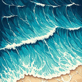 Ultra Soft Area Rug, Non Slip, Stain Resistant, Washable Area Rugs for Living Room, Bedroom, Summer Seaside Aesthetic Bedroom Non-Slip Area Rug(Blue)
