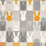 Ultra Soft Area Rug, Non Slip, Stain Resistant, Washable Area Rugs for Living Room, Bedroom, Lively Festive Bunny Pattern(Gray)