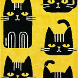 Ultra Soft Area Rug, Non Slip, Stain Resistant, Washable Area Rugs for Living Room, Bedroom, Cozy Celestial Inspired Design(Yellow)