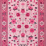 Ultra Soft Area Rug, Non Slip, Stain Resistant, Washable Area Rugs for Living Room, Bedroom, Pastel Botanical Kids Room Non-Slip Carpet(Pink)