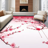 Ultra Soft Area Rug, Non Slip, Stain Resistant, Washable Area Rugs for Living Room, Bedroom, Pastel Gradient Blossom Pattern(Red)