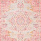 Ultra Soft Area Rug, Non Slip, Stain Resistant, Washable Area Rugs for Living Room, Bedroom, Delicate Floral Watercolor Vibes(Pink)