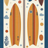 Ultra Soft Area Rug, Non Slip, Stain Resistant, Washable Area Rugs for Living Room, Bedroom, Vibrant Coastal Artwork Display(Orange)