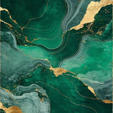 Elegant Glittering Geometric Composition(Green)