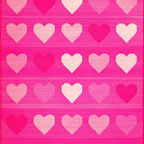 Ultra Soft Area Rug, Non Slip, Stain Resistant, Washable Area Rugs for Living Room, Bedroom, Stylish Heart-Inspired Room Element(Pink)
