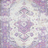 Ultra Soft Area Rug, Non Slip, Stain Resistant, Washable Area Rugs for Living Room, Bedroom, Chic Pastel Geometric Design(Purple)