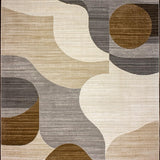 Ultra Soft Area Rug, Non Slip, Stain Resistant, Washable Area Rugs for Living Room, Bedroom, Cozy Earthy Toned Expressions(Beige)
