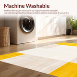 Ultra Soft Area Rug, Non Slip, Stain Resistant, Washable Area Rugs for Living Room, Bedroom, Abstract Geometric Bunny Area for Indoor Comfort Space(Yellow)