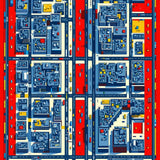 Vibrant Cityscape Adventure Design(Blue)