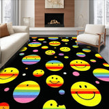 Ultra Soft Area Rug, Non Slip, Stain Resistant, Washable Area Rugs for Living Room, Bedroom, Lively Multicolored Geometric Display(Yellow)