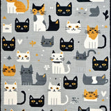 Ultra Soft Area Rug, Non Slip, Stain Resistant, Washable Area Rugs for Living Room, Bedroom, Vivid Unique Animal Art Design(Gray)