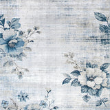 Cozy Weathered Floral Elegance(Blue)