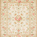 Ultra Soft Area Rug, Non Slip, Stain Resistant, Washable Area Rugs for Living Room, Bedroom, Beige Antique Floral Low Pile Indoor Area(Beige)
