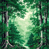 Charming Hand Drawn Woodland Theme(Green)