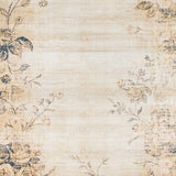 Beige Desert Bloom Distressed Floral Indoor Area(Beige)
