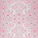 Ultra Soft Area Rug, Non Slip, Stain Resistant, Washable Area Rugs for Living Room, Bedroom, Delicate Petal Patterned Decor(Pink)