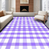 Ultra Soft Area Rug, Non Slip, Stain Resistant, Washable Area Rugs for Living Room, Bedroom, Lively Abstract Lattice Color Fusion(Purple)