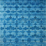 Ultra Soft Area Rug, Non Slip, Stain Resistant, Washable Area Rugs for Living Room, Bedroom, Azure Bowknot Accent Rug: Scalloped Edges, Chic Floor Decor(Blue)