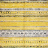 Ultra Soft Area Rug, Non Slip, Stain Resistant, Washable Area Rugs for Living Room, Bedroom, Sunny Abstract Lattice Elegance(Yellow)