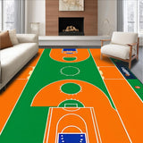 Ultra Soft Area Rug, Non Slip, Stain Resistant, Washable Area Rugs for Living Room, Bedroom, Dynamic Fire Patterned Aesthetic(Orange)