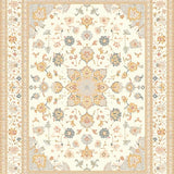 Ultra Soft Area Rug, Non Slip, Stain Resistant, Washable Area Rugs for Living Room, Bedroom, Boho Floral Medallion Beige Petal(Beige)