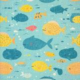 Ultra Soft Area Rug, Non Slip, Stain Resistant, Washable Area Rugs for Living Room, Bedroom, Adorable Sea Animal Area Rug Preschool Classroom Carpet(Blue)