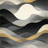 Ultra Soft Area Rug, Non Slip, Stain Resistant, Washable Area Rugs for Living Room, Bedroom, Scandinavian Echo Area with Abstract Brushstroke Lines and Monotone Palette(Gray)