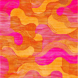 Ultra Soft Area Rug, Non Slip, Stain Resistant, Washable Area Rugs for Living Room, Bedroom, Playful Whimsical Flowing Design(Orange)